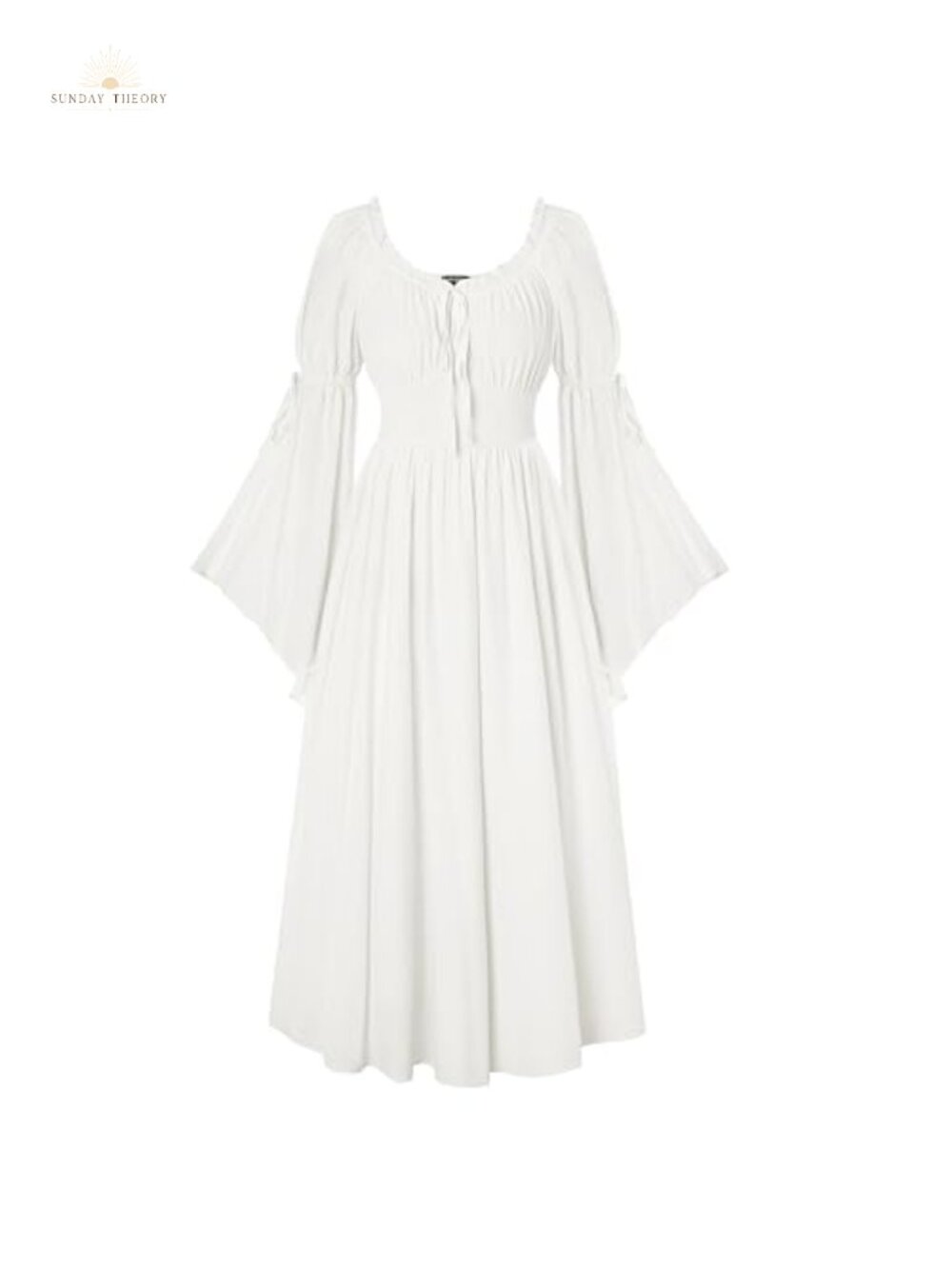 Renaissance Peasant Medieval Maxi Dress Bell Sleeve Costume